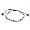 Glass Seed Beaded Braided Beads Bracelets for Women BJEW-MZ00122-05-2