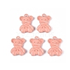 Spray Painted Alloy Pendants PALLOY-Q466-03B-1