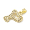 Brass Micro Pave Cubic Zirconia Pendants ZIRC-C012-01G-16-2