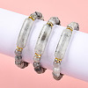 Natural Labradorite Beads Stretch Bracelets BJEW-T022-04E-4