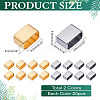 40Pcs 2 Colors 201 Stainless Steel Slide Charms STAS-ME0002-74-2