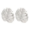 Brass Stud Earring Findings KK-Z099-04P-03-1