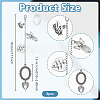 3Pcs Heart with Angel Alloy Pendant Decorations HJEW-OC00376-2