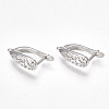 Brass Hoop Earring Findings with Latch Back Closure KK-S350-070P-1