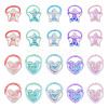 20Pcs 20 Colors Polyester & Plastic Girls Hair Accessories OHAR-TA0001-18-1