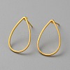 Golden Brass Hollow Geometric Stud Earrings EJEW-WH0012-127A-1