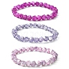 Star Cut Round Glass Bead Stretch Bracelets for Women BJEW-JB09482-1