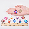 SUNNYCLUE Starry Sky Pattern Printed Glass Cabochons GGLA-SC0001-02-3