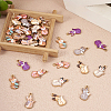  32Pcs 8 Colors Painted Alloy Pendants FIND-TA0002-64-7