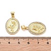 Rack Plating Brass Micro Pave Clear Cubic Zirconia Pendants KK-Z064-15G-3