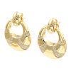 Rack Plating Brass Micro Pave Clear Cubic Zirconia Dangle Stud Earrings EJEW-M223-10G-1