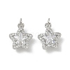 Brass Micro Pave Clear Cubic Zirconia Charms LS-CU-CBA9FFD-07P-1