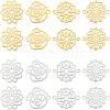 Unicraftale 16Pcs 8 Style 201 Stainless Steel Filigree Joiners Connector Charms STAS-UN0036-96-1