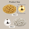 600Pcs 2 Colors CCB Plastic Beads CCB-PA0001-04D-2