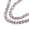 Electroplate Transparent Glass Beads Strands LS-EGLA-Q026-016F-3