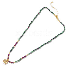 Bohemian Natural Ruby in Zoisite Beaded Necklaces EL5097