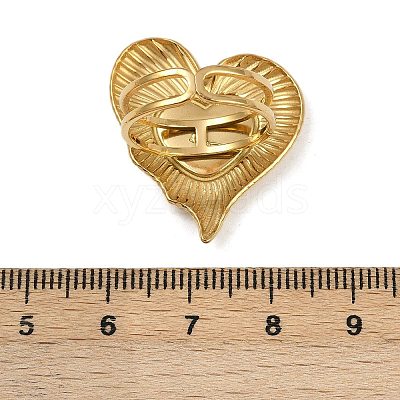 Heart 304 Stainless Steel Enamel Finger Rings for Women RJEW-G355-09G-02-1