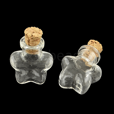 Star Glass Bottle for Bead Containers X1-AJEW-R045-08-1