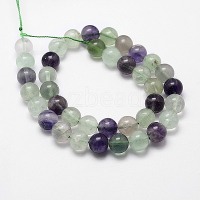 Natural Fluorite Bead Strands G-G735-24-10mm-AB+-1