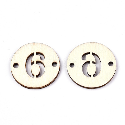 Unfinished Natural Poplar Wood Links Connectors WOOD-S045-138B-6-1