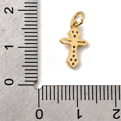 Brass Micro Pave Cubic Zirconia Pendants KK-I360-006G-01-1