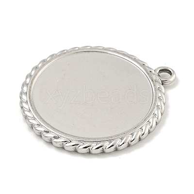 Non-Tarnish 304 Stainless Steel Pendants Cabochon Settings STAS-A099-04P-1