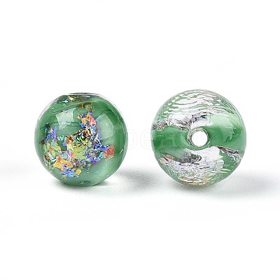 Handmade Foil Lampwork Beads LAMP-T021-31E-1