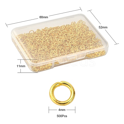Brass Open Jump Rings KK-YW0001-38-1