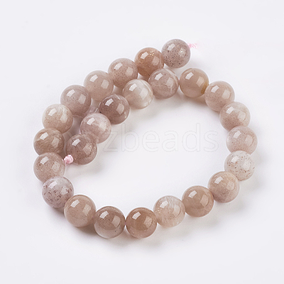 Natural Sunstone Beads Strands G-G099-6mm-14-1