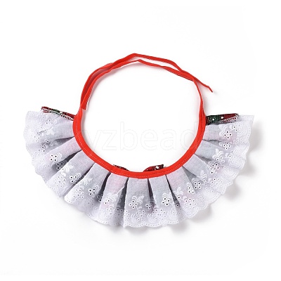 Cloth Pet's Christmas Lace Bandanas AJEW-D051-05G-1