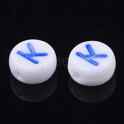 Initial Acrylic Beads OACR-E001-20K-1