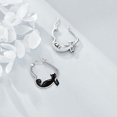 Zinc Alloy Enamel Hoop Earrings FS-WGF523B-01-1