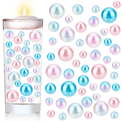 ABS Plastic & Plastic Imitation Pearl Beads KY-BC0001-33-1