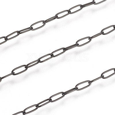 304 Stainless Steel Paperclip Chains CHS-F010-01H-B-1