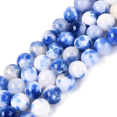Natural Dyed Persian Jade Beads Strands G-Q609-10mm-01-1