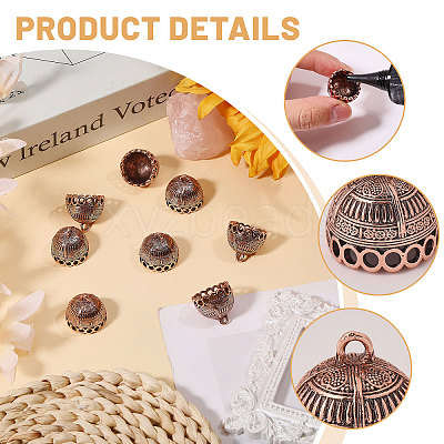 10Pcs Tibetan Style Alloy Pendant Bails FIND-CA0011-43R-1