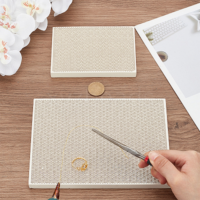 2Pcs 2 Styles Jewlery Honeycomb Quartz Soldering Board FIND-BC0013-40-1
