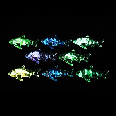10Pcs Transparent Luminous Acrylic Pendants TACR-FP0001-02C-1