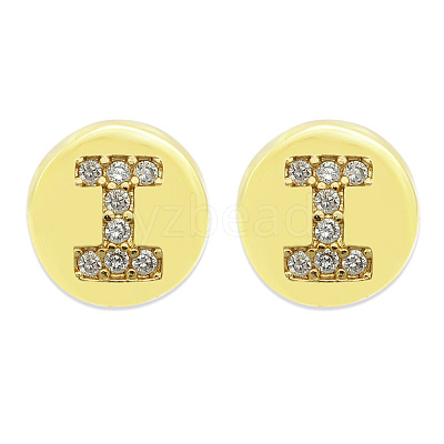 Brass Micro Pave Clear Cubic Zirconia Beads KK-T030-LA843-IX3-1