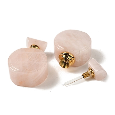 Natural Rose Quartz Dropper Perfume Bottles DJEW-H010-04G-02-1