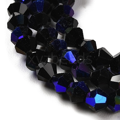 Transparent Electroplate Glass Beads Strands GLAA-F029-2mm-D02-1