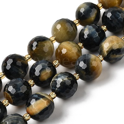 Natural Tiger Eye Beads Strands G-C249-A28-16mm-1