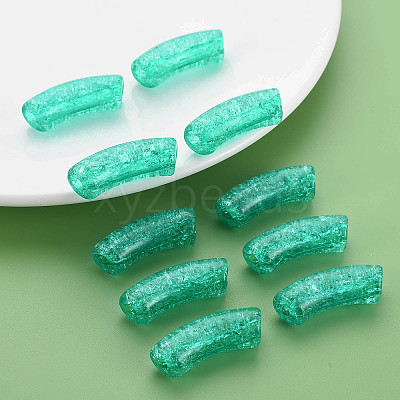 Transparent Crackle Acrylic Beads CACR-S009-001A-NM-1