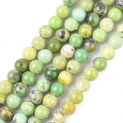 Natural Serpentine Beads Strands G-N166-6-1