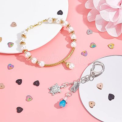 60Pcs 5 Colors 304 Stainless Steel Beads STAS-UN0039-53-1