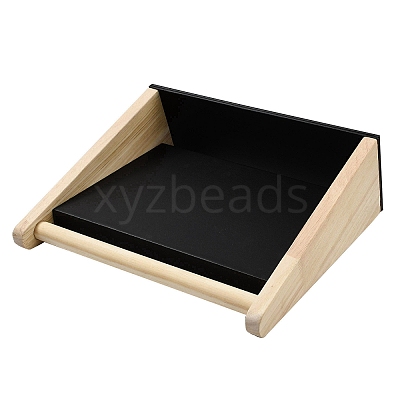 PU Leather with Wood Jewelry Display Stands NDIS-F004-03A-1