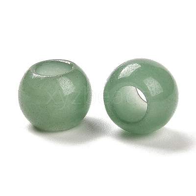 Natural Green Aventurine European Beads X-G-R488-01N-1