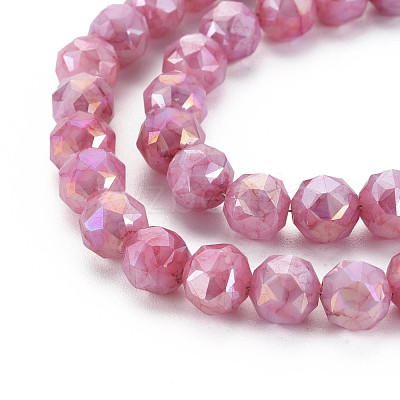 Electroplate Glass Beads Strands EGLA-T008-025C-1