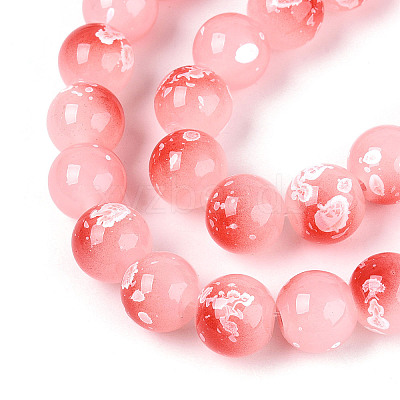 Baking Paint Glass Beads Strands DGLA-N015-10mm-03-1