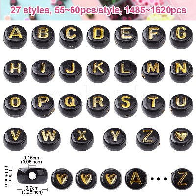 DIY Letter Stretch Bracelet Making Kit DIY-YW0007-60C-1